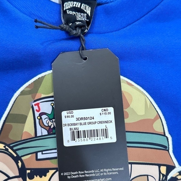 NWT Death Row Records Dr Bombay Embroidered Sunset Crew - Picture 3 of 4
